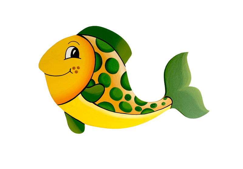 Dětská dekorace rybka – zelená