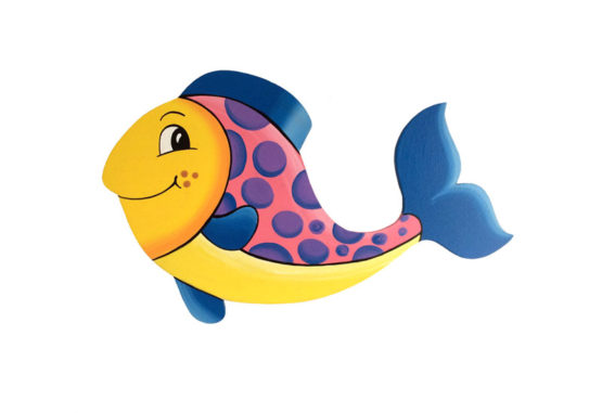 Dětská dekorace rybka – modrá