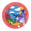 Tiko-dekorace | Dětské dřevěné nástěnné hodiny pro holky princezna s tichým chodem, ručně malované, česká kvalita a ruční práce.