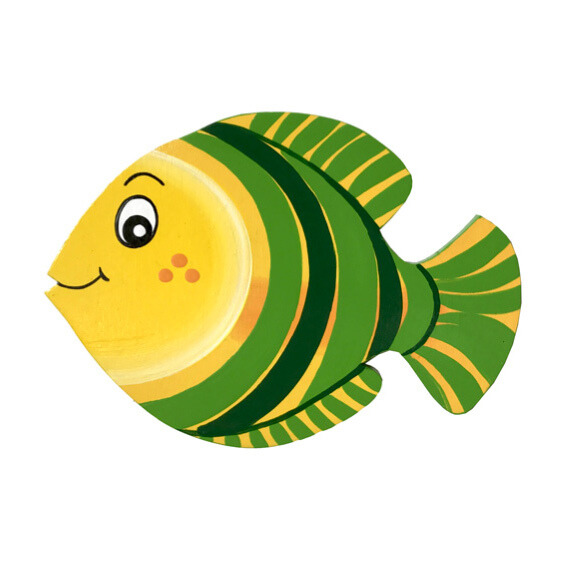 Dětská dekorace rybka Pruhovka zelená