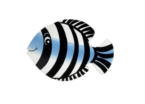 Dětská dekorace rybka Pruhovka černá