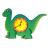 Tiko-dekorace | Dětské dřevěné nástěnné hodiny s motivem dinosaura s tichým chodem, ručně malované, na jednu tužkovou baterii, česká kvalita a ruční práce.