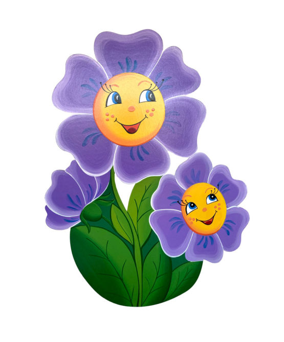 Dětská dekorace Květina fialová