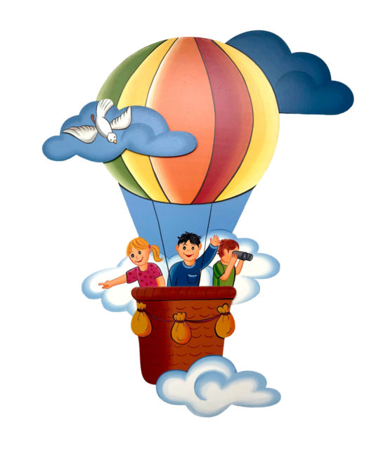 Dětská dekorace létající balon s dětmi