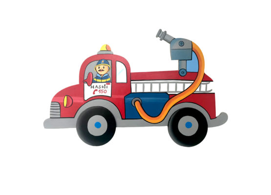 Dětská dekorace hasičské auto