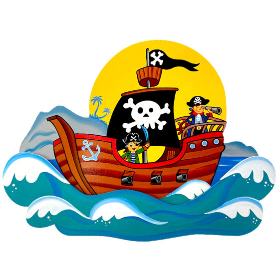 Dětská dekorace pirátská loď
